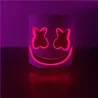 Marshmallow DJ helmet - luminous full face mask - with LED