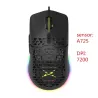 Delux M700A - bedrade gamingmuis - RGB - 7200DPI - lichtgewicht - ergonomisch - honingraatschaalMuizen