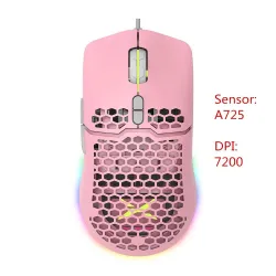 Delux M700A - bedrade gamingmuis - RGB - 7200DPI - lichtgewicht - ergonomisch - honingraatschaalMuizen