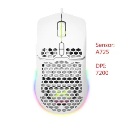 Delux M700A - bedrade gamingmuis - RGB - 7200DPI - lichtgewicht - ergonomisch - honingraatschaalMuizen