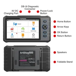 TOPDON ArtiDiag800 - OBD2-Scanner - Auto-Diagnose-Tool - Codeleser für das gesamte System