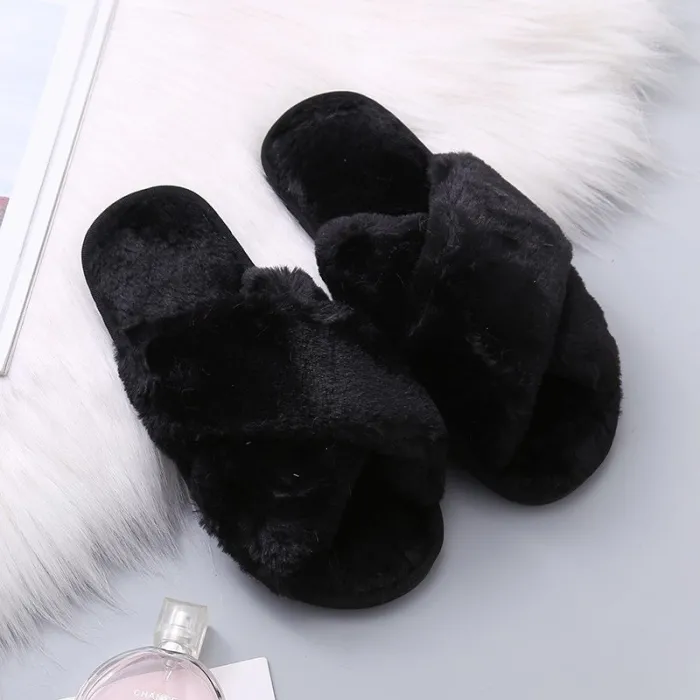 Warme pluizige pantoffels - zacht - harige teenslippers - teenslippersSchoenen