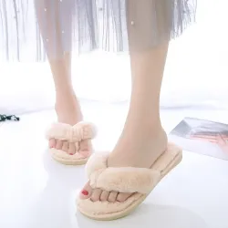 Warme pluizige pantoffels - zacht - harige teenslippers - teenslippersSchoenen