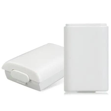 Xbox 360 controller - battery back cover - black - white