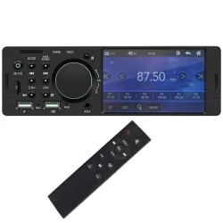 Bluetooth bilradio - 4,1" - 1 DIN - TF - USB - ISO - MP5 spiller - berøringsskjerm - hurtiglader