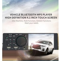 Din 1Autorradio Bluetooth - 4.1" - 1 DIN - TF - USB - ISO - Reproductor MP5 - pantalla táctil - cargador rápido
