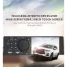 Autoradio Bluetooth - 4.1" - 1 DIN - TF - USB - ISO - Lecteur MP5 - écran tactile - chargeur rapide
