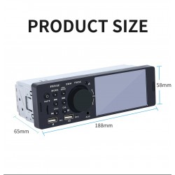 Din 1Autorradio Bluetooth - 4.1" - 1 DIN - TF - USB - ISO - Reproductor MP5 - pantalla táctil - cargador rápido