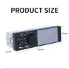 Bluetooth bilradio - 4,1" - 1 DIN - TF - USB - ISO - MP5 spiller - berøringsskjerm - hurtiglader