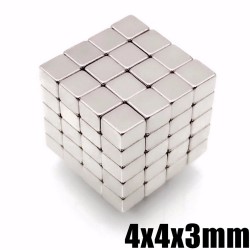 N35 - imanes de neodimio - bloque de imán fuerte - cubo - 4 * 4 * 3 mm 50 piezas