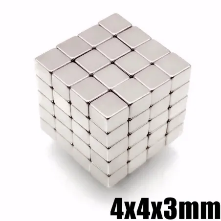 N35 - ímãs de neodímio - bloco magnético forte - cubo - 4 * 4 * 3 mm 50 peças