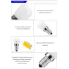 Ampoule pour réfrigérateur - LED SMD2835 - E14 - 3W - 220V - 2 pièces