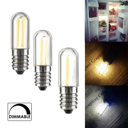 Mini LED-pære - dæmpbar - COB - E12 / E14 - 1W / 2W / 4W - til køleskab - 2 stk.