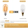 Vintage żarówka LED - tuba Edisona - T22 - 2200K - E12 / E14 - 1W - ściemnialna - bursztynowe szkło - 5 sztukE14