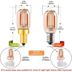 Vintage żarówka LED - rurkowa Edison - T22 - E12 - E14 - 1W - ściemnialna - 2200K złota - 25 sztukE14