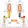 Vintage żarówka LED - rurkowa Edison - T22 - E12 - E14 - 1W - ściemnialna - 2200K złota - 25 sztukE14