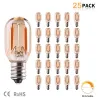 Vintage żarówka LED - rurkowa Edison - T22 - E12 - E14 - 1W - ściemnialna - 2200K złota - 25 sztukE14