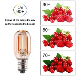 Vintage żarówka LED - rurkowa Edison - T22 - E12 - E14 - 1W - ściemnialna - 2200K złota - 25 sztukE14