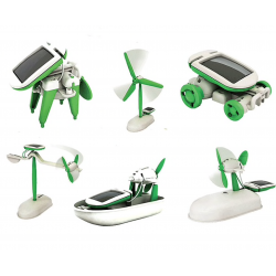 Zabawki-roboty 6 w 1 - zestaw edukacyjny - zasilane energią słoneczną
