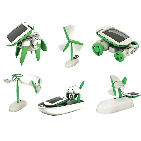 6 in 1 robot toys - educational kit - powered by solar