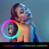Selfie LED Ring - RGB - dimmbares Fülllicht - mit Stativ - für Fotografie / Make-up / Video