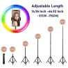 Selfie LED ring - RGB - dimbare invulverlichting - met statief - voor fotografie/make-up/videoStatieven en standaarden