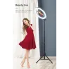 Trípodes y soportesAnillo selfie LED - lámpara de luz de relleno - con trípode - para maquillaje / video / fotos - regulable