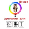 Selfie LED ring - RGB - dimbare invulverlichting - met statief - voor fotografie/make-up/videoStatieven en standaarden