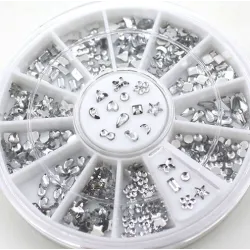 Transparante kristallen nail art-stickers - met etuiNagels