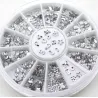 Transparent crystal nail art stickers - with case