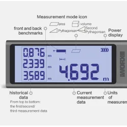 MultimetrosMini laser digital rangefinder - 40m - WX013 - LCD - handheld - pocket - USB - rechargeable