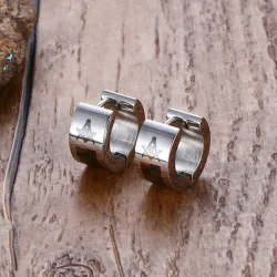 PendientesPendientes pequeños de plata - con signo masónico - unisex
