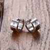 Petites boucles d'oreilles en argent - avec signe maçonnique - unisexe