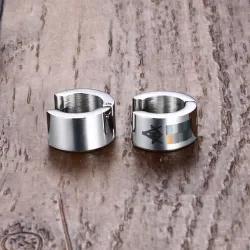Små silverörhängen - med frimurarskylt - unisex