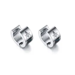 Kleine silberne Ohrringe - mit Freimaurerzeichen - unisex