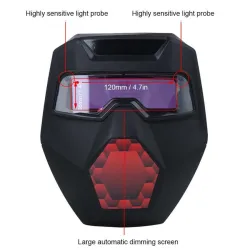 Kask szlifierski / spawalniczy - automatyczne przyciemnianie - odpinanyKask Spawalniczy