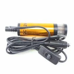 Mini pompa transferowa elektryczna - do wody / oleju - filtr pasowy - zatapialna - z wtyczką samochodową - 38mm - 12L/minNarz...