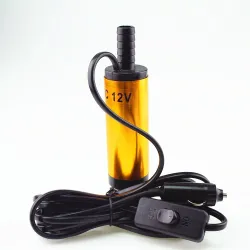 Mini pompa transferowa elektryczna - do wody / oleju - filtr pasowy - zatapialna - z wtyczką samochodową - 38mm - 12L/minNarz...