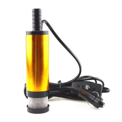 Mini pompa transferowa elektryczna - do wody / oleju - filtr pasowy - zatapialna - z wtyczką samochodową - 38mm - 12L/minNarz...