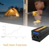 Pure sine wave power converter - remote control - LCD display - solar inverter - DC 24V to AC 220V - 1500W