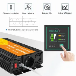 Konwerter czystej fali sinusoidalnej - DC 12V na AC 220V 230V - zasilacz samochodowy - falownik - 1000WNarzędzia & konserwacja