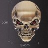 3D schedel - metalen auto / motor sticker - embleemStickers