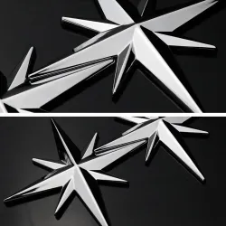 3D ster - auto / motor sticker - metalen embleemStickers