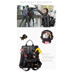 Modischer Rucksack - Umhängetasche - diebstahlsicher - wasserdicht - großes Fassungsvermögen