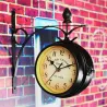 Vintage - rétro - horloge ronde double face - murale