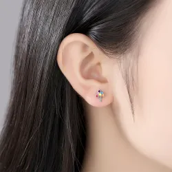 Enamel drawing board - earrings - 925 silver