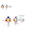 Enamel drawing board - earrings - 925 silver