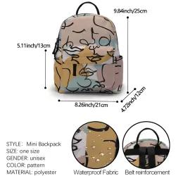 Modny mini plecak - nadruk w abstrakcyjne liniePlecaki