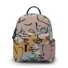 MochilasTrendy mini backpack - abstract line face printed