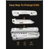 AlicatesROXON S802 Phantom - multi tool - pliers / scissors with replaceable knife / wire cutters